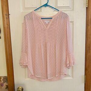 Charter Club Light Pink Textured Blouse
